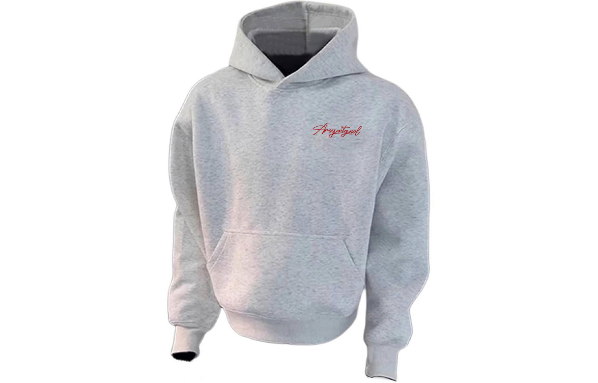 

Толстовка Unisex Hooded Moderate Heavyweight ZIAREL, белый heather серый