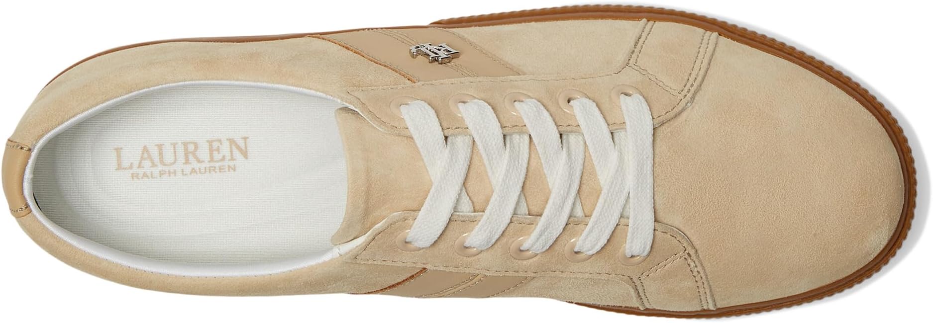 Кроссовки Lauren Ralph Lauren Janson II Suede & Nappa Leather Sneakers, цвет Sand Dune — фото 2