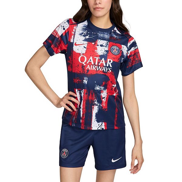 

Женская синяя футболка Paris Saint-Germain 2024/25 Home Academy Pro Pre-Match Nike, Синий, Женская синяя футболка Paris Saint-Germain 2024/25 Home Academy Pro Pre-Match Nike