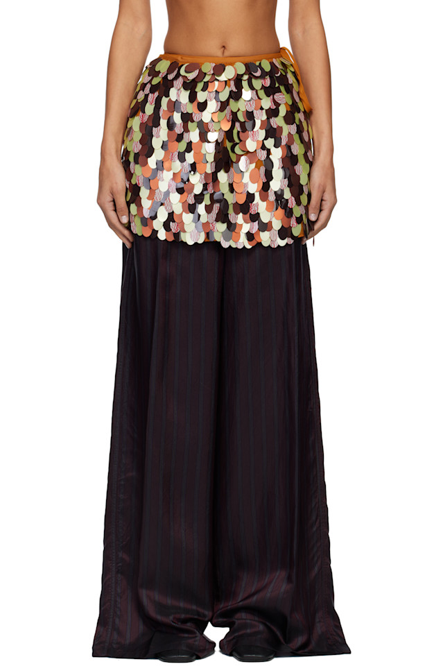 

Dries Van Noten Мини-Юбка с оранжевой отделкой