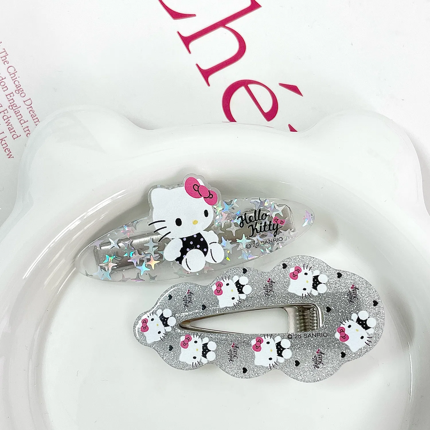 Заколки для волос Hello Kitty Sanrio акриловые — фото 3