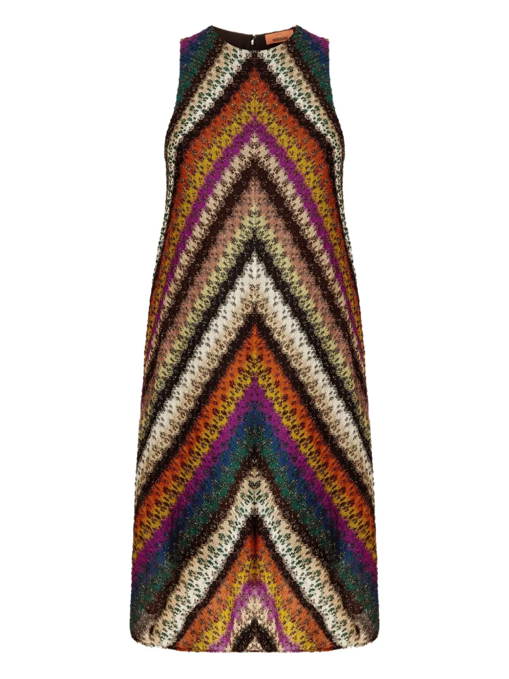 

Мини-платье без рукавов с зигзагообразным узором Missoni, оранжевый