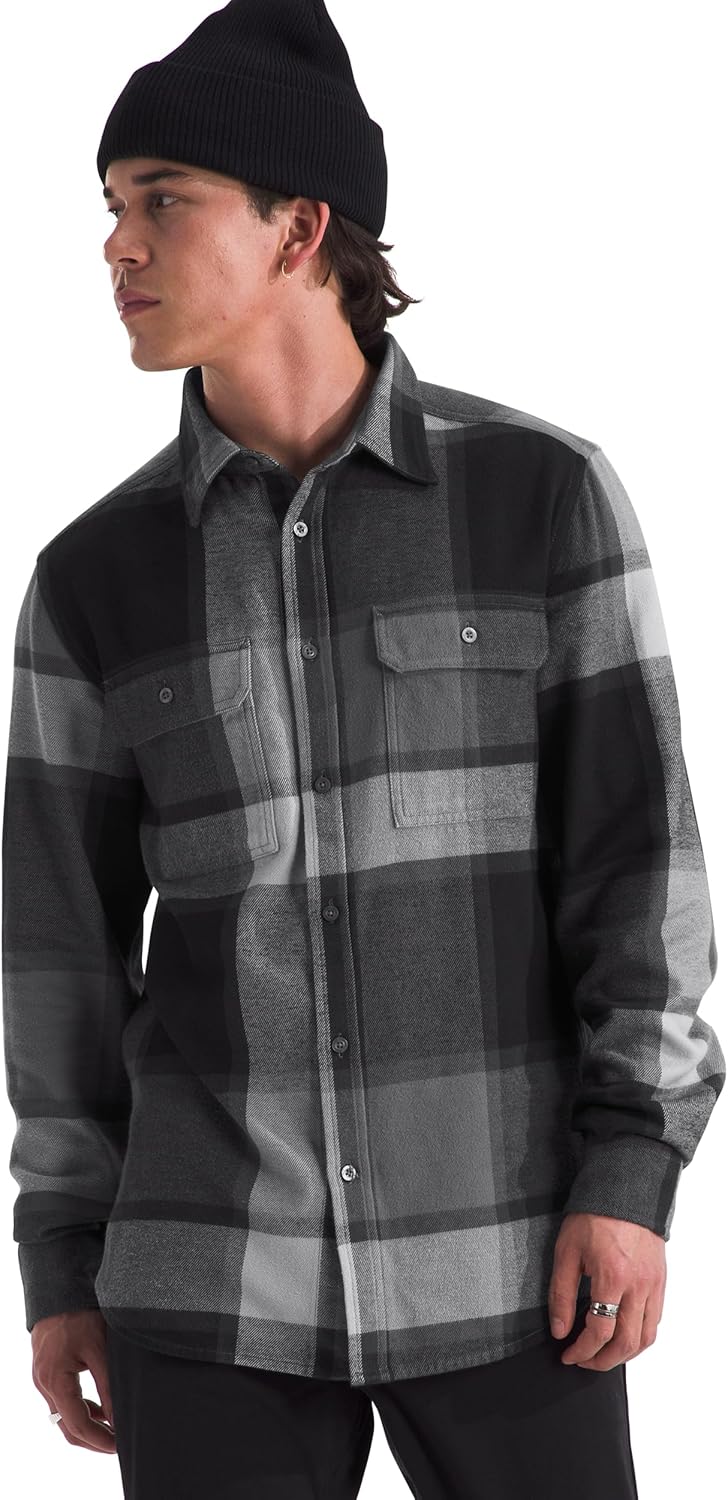 

THE NORTH FACE Мужская фланелевая рубашка с длинным рукавом и пуговицами Arroyo, Smoked Pearl Macro Plaid