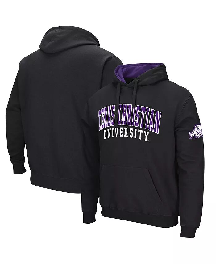 

Мужская черная толстовка с капюшоном TCU Horned Frogs Double Arch Colosseum