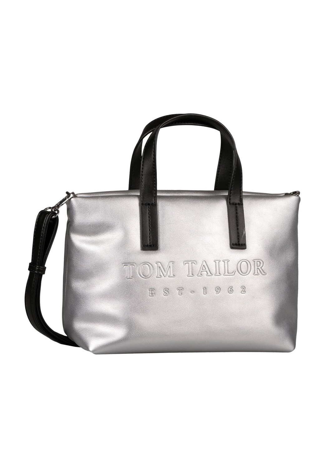 

Шопер, на молнии, с тиснением логотипа, женский TOM TAILOR, цвет Silver, Серебристый, Шопер, на молнии, с тиснением логотипа, женский TOM TAILOR, цвет Silver