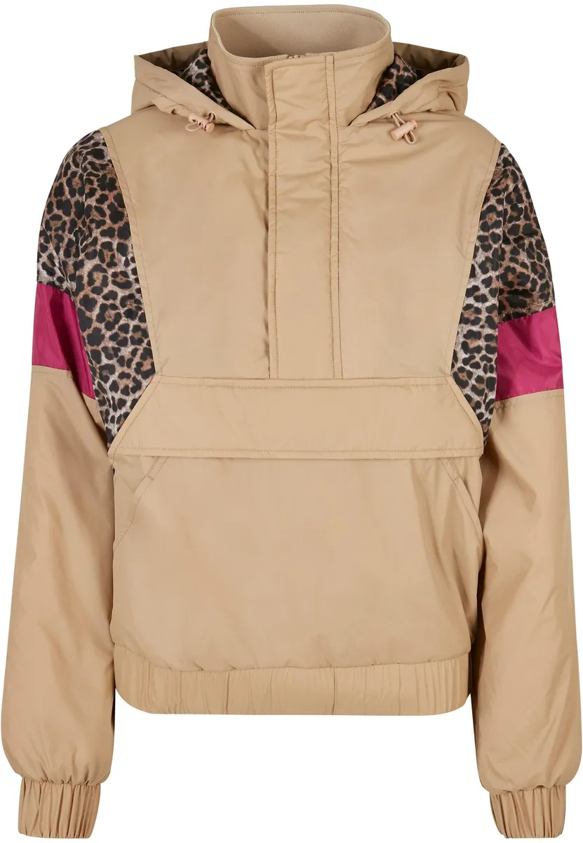 

Куртка всепогодная URBAN CLASSICS " Urban Classics Women's Ladies AOP Mixed Pullover Jacket" (1 шт.), с капюшоном, бежевый