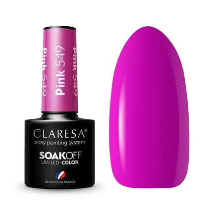 

549 Розовый УФ-лак для ногтей 5 мл Claresa