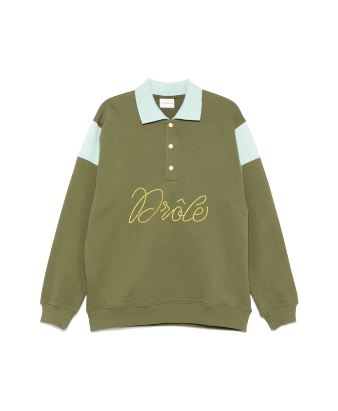 

Стильный пуловер h-pl154 co127 Drole De Monsieur, зеленый