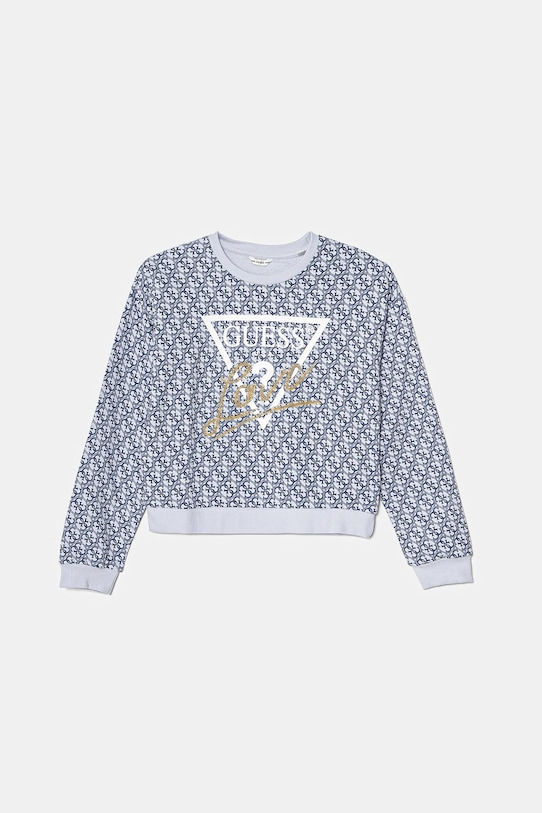 

Детская хлопковая толстовка Guess, синий