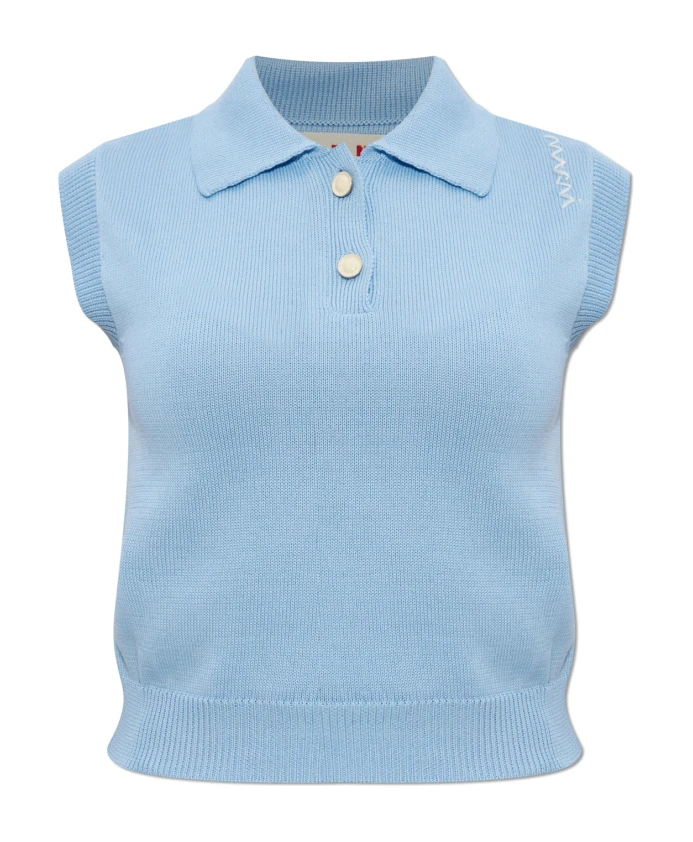 

Жилет с воротником Marni, синий