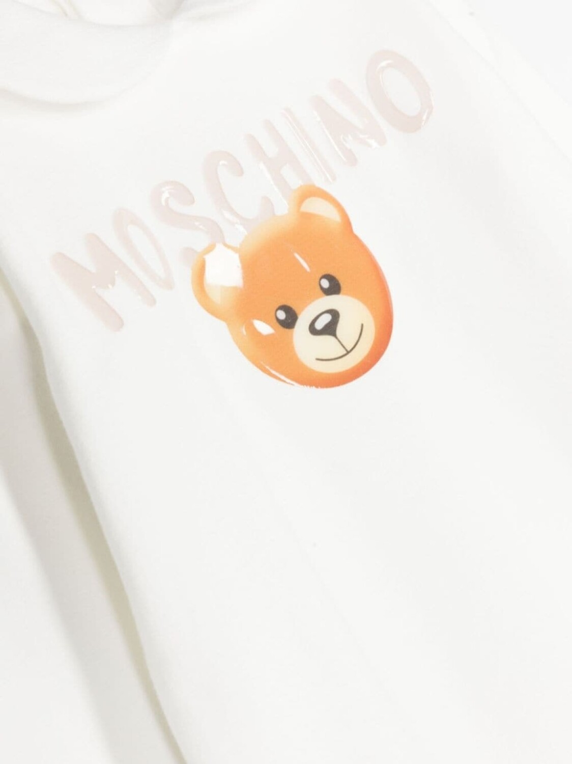 Moschino Kids пижама с тисненым логотипом, белый — фото 3