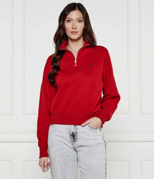 

Толстовка женская Polo Ralph Lauren с воротником на молнии, красный