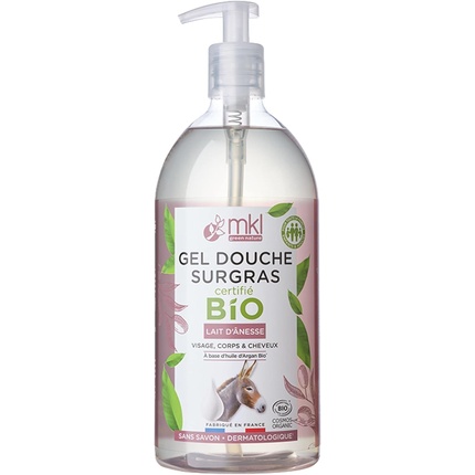 

Насыщенный гель для душа с ослиным молоком органический 1л Mkl Green Nature