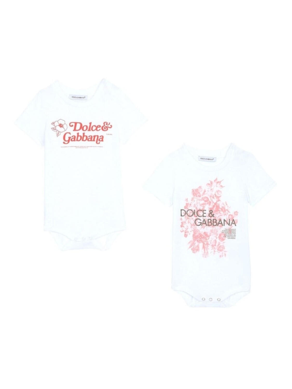 

Dolce & Gabbana комплект из двух боди с логотипом, белый