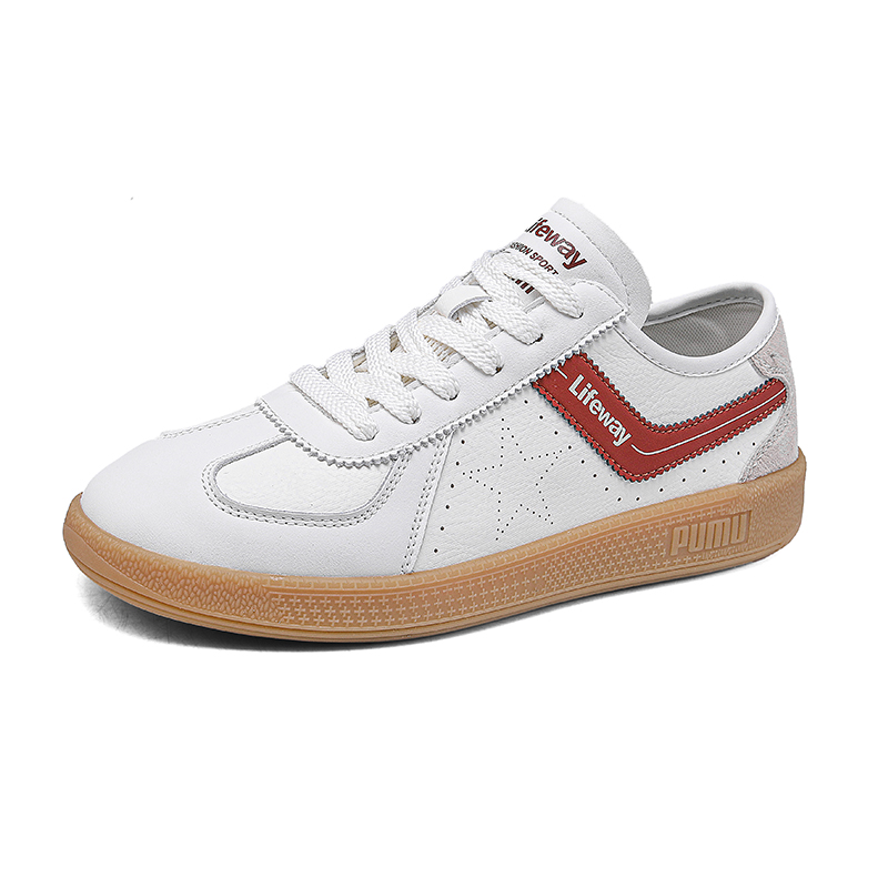 

LEXON Мужские низкие кеды бежево-красные, цвет Beige Red