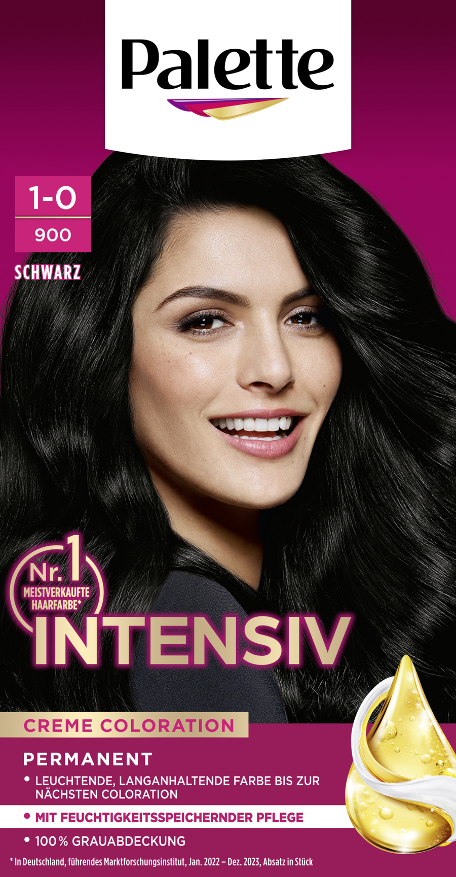 

Краска для волос Poly Palette Intensiv Creme Coloration 1-0900 Schwarz