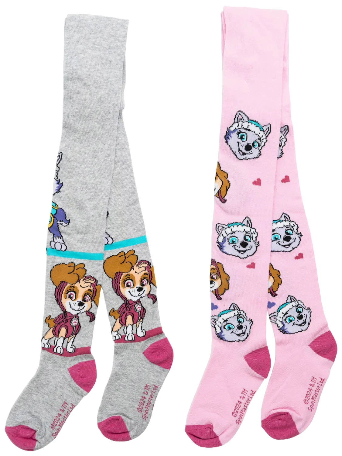 Колготки детские Paw Patrol, серо-розовые
