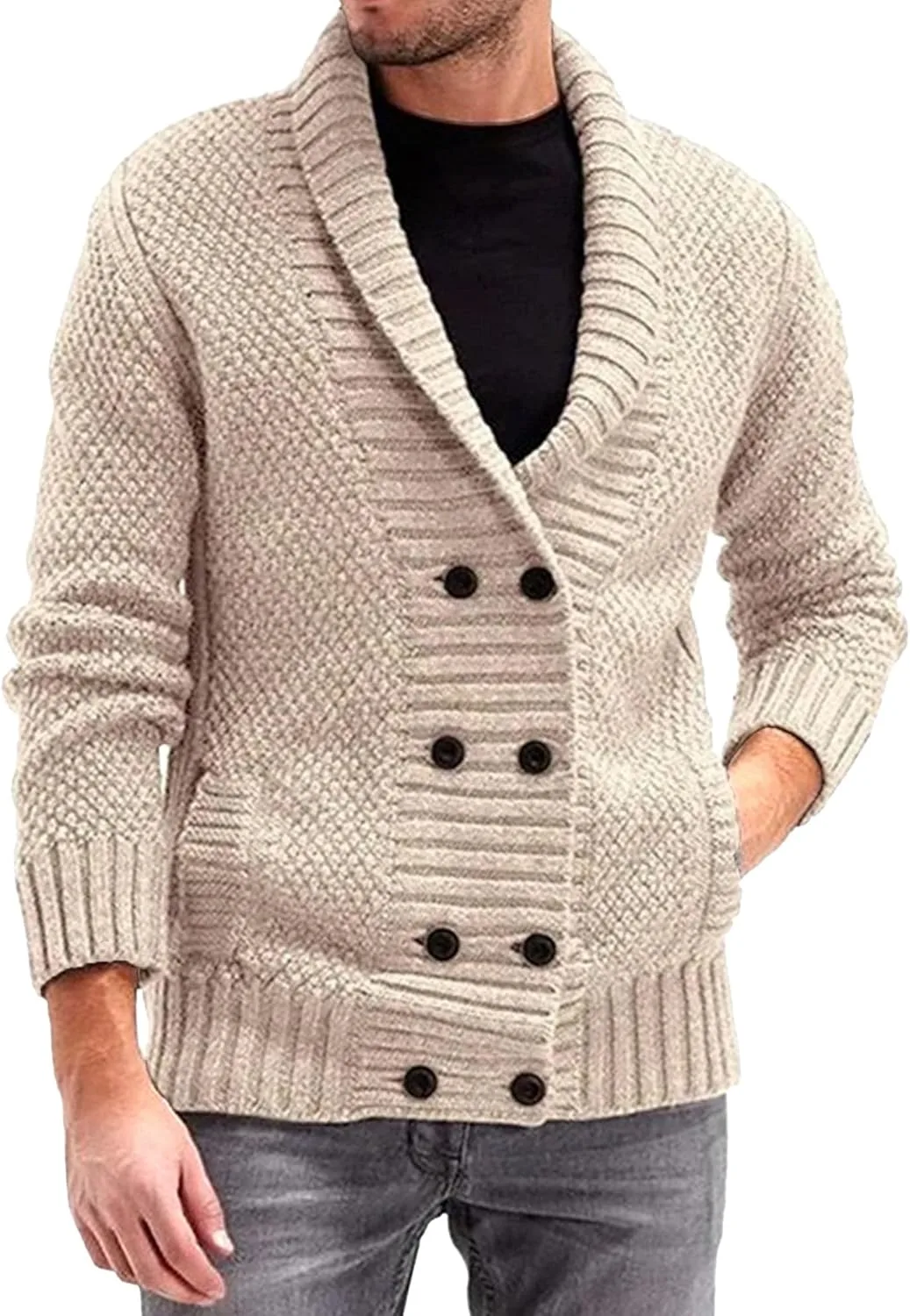 

Кардиган с воротником шаль для мужчин Slim Fit Maiyifu-GJ