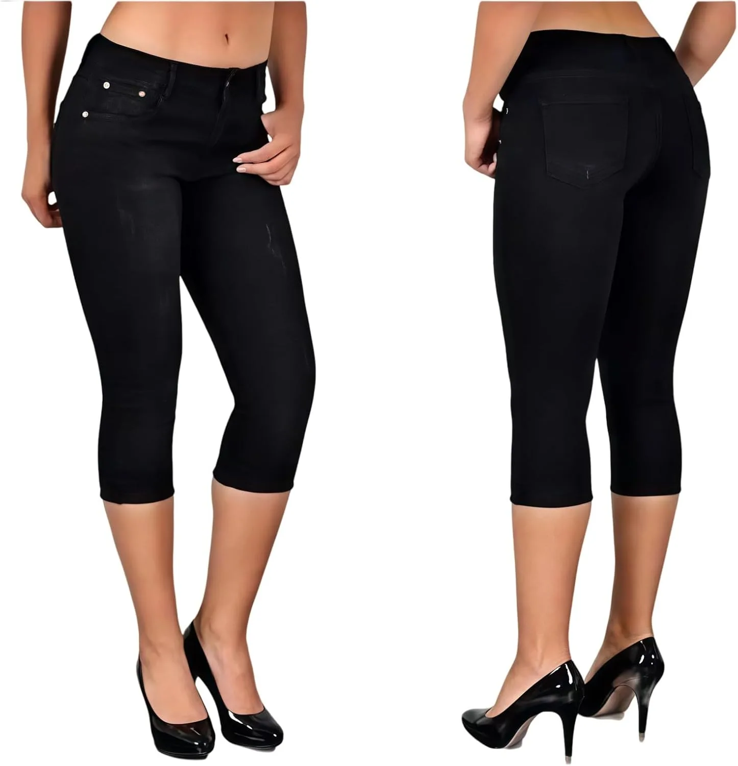 Джинсы женские High Waisted Skinny Capri, Stretch Denim — фото 4