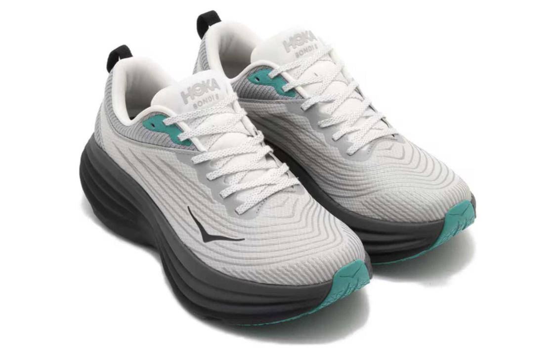 Бонди 8 'Стелс Тех' HOKA ONE ONE, Белый Черный Зеленый — фото 2