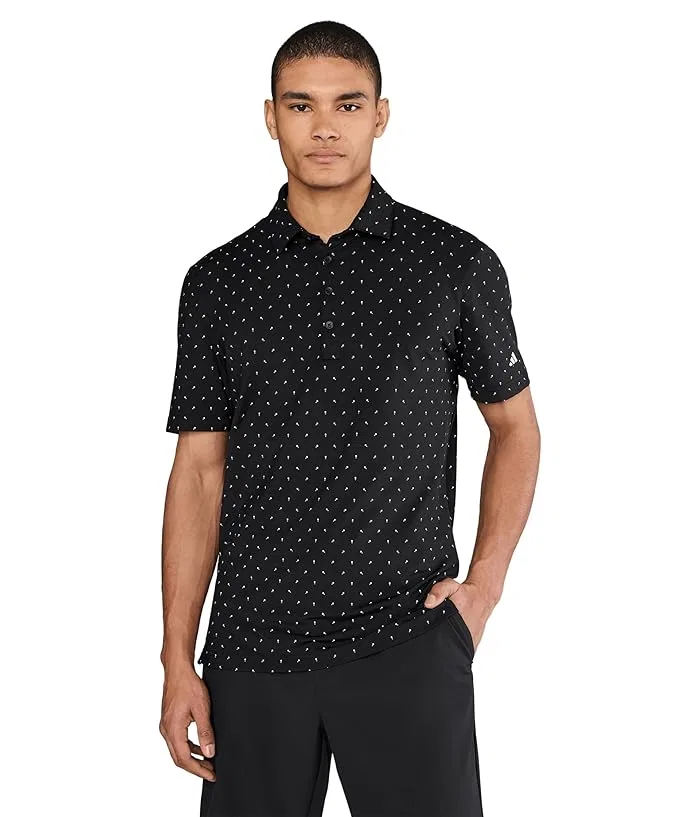 Поло Ultimate365+ Mirco Print Adidas Golf, Black/White