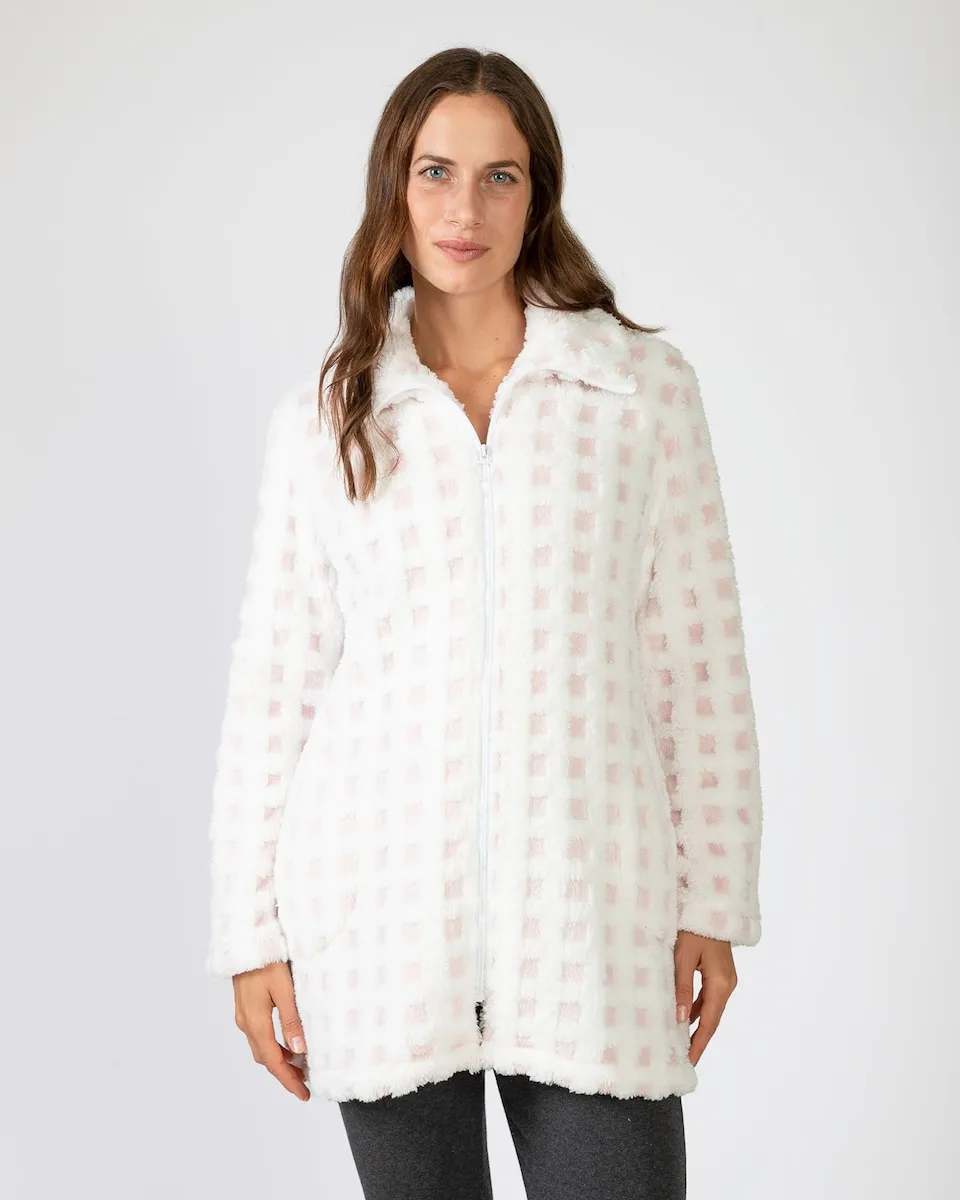 

Женский короткий халат на застежке-молнии Massana, белый