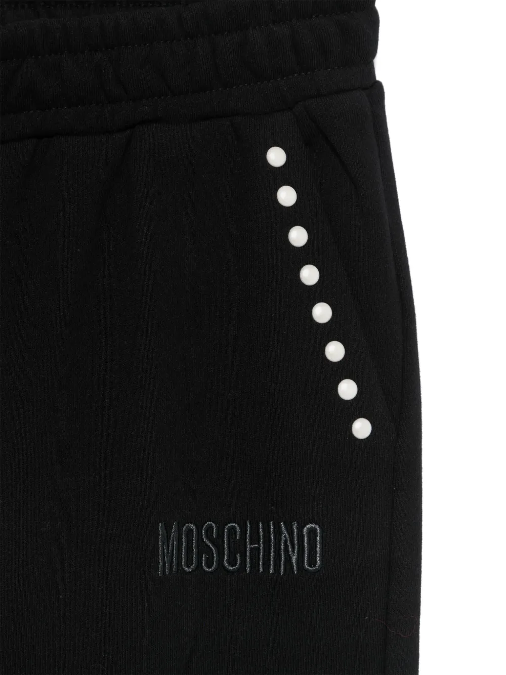 Спортивные брюки с заклепками Moschino Kids, черный — фото 4