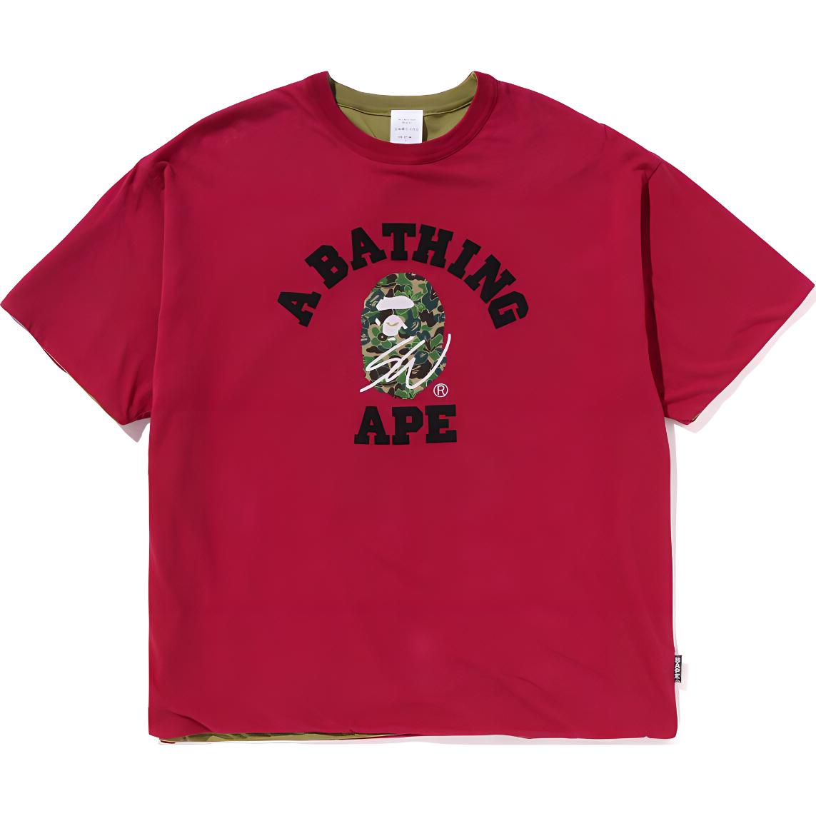 Футболка Bape X Sean Wotherspoon двусторонняя A BATHING APE, серо-белый X морской синий — фото 4
