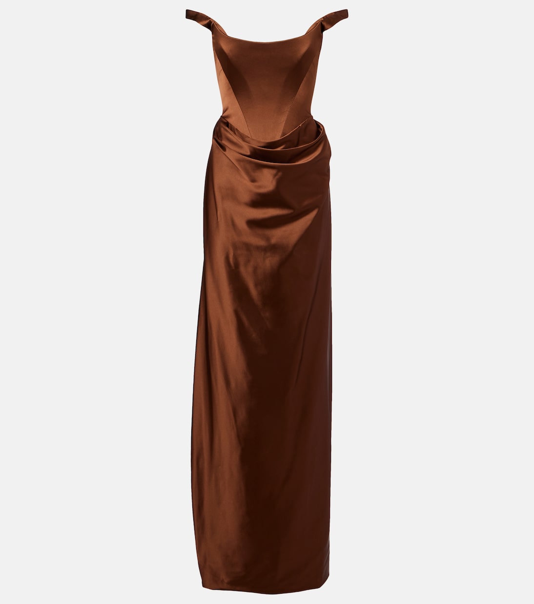 

Платье-корсет из атласа Nova Camille Vivienne Westwood, коричневый