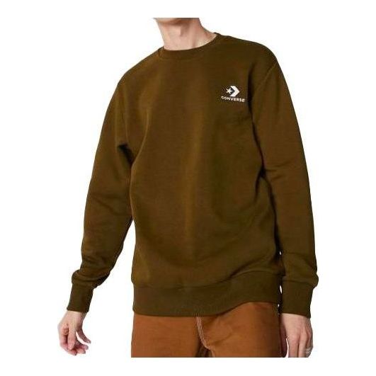 

Толстовка Converse Star Chevron EMB Crew Sweatshirt 'Olive Green' 10008816-A17, оливково-зеленый