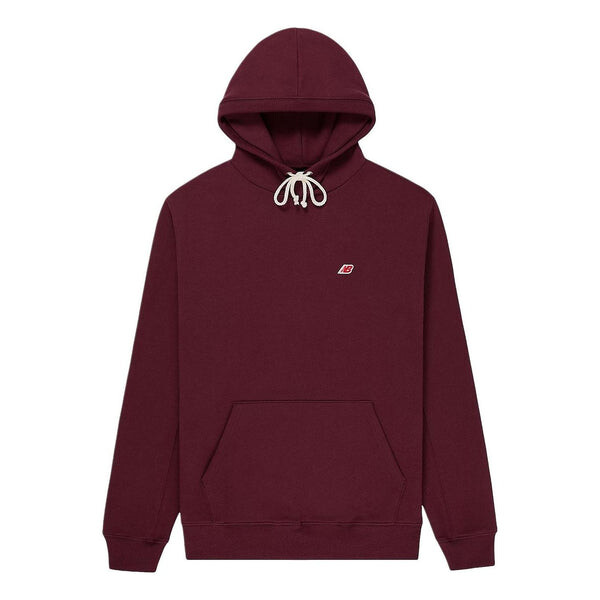

Толстовка made in usa core hoodie 'burgundy' New Balance, бургундия