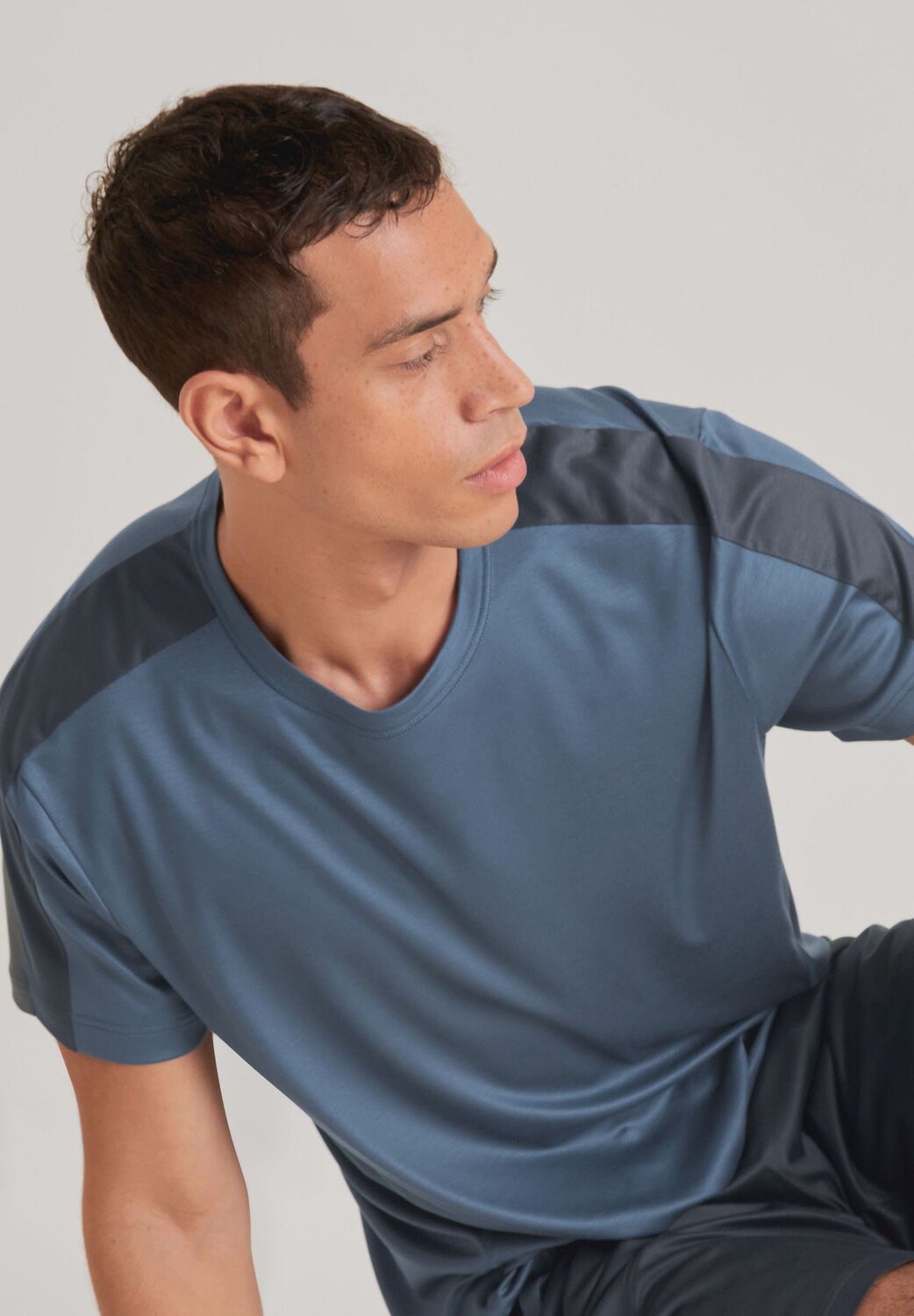 Мужская пижамная рубашка Deepsleep-Wear, регулирующая влажность CALIDA, цвет Vintage Indig — фото 4