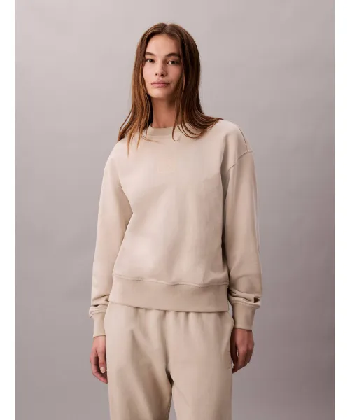 

Толстовка из махровой ткани премиум-класса Regular fit Calvin Klein, бежевый