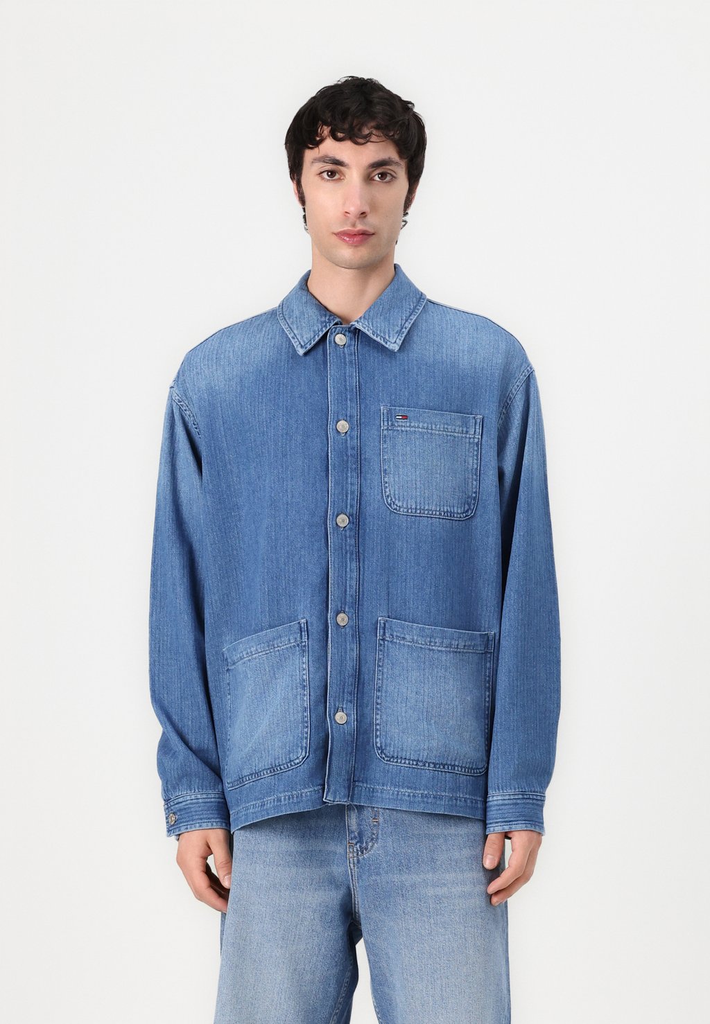 

Джинсовая куртка CHORE JACKET Tommy Jeans, цвет Denim Medium
