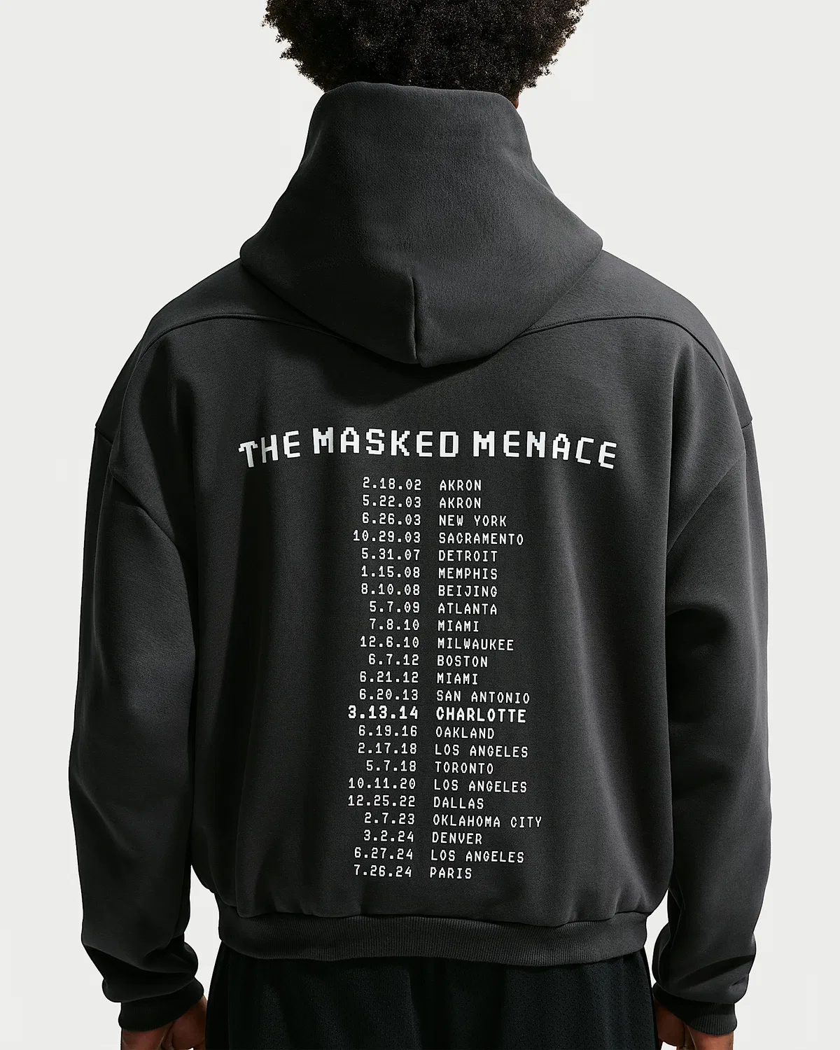 Мужская баскетбольная худи Therma-FIT LeBron "Masked Menace", Off Noir — фото 2