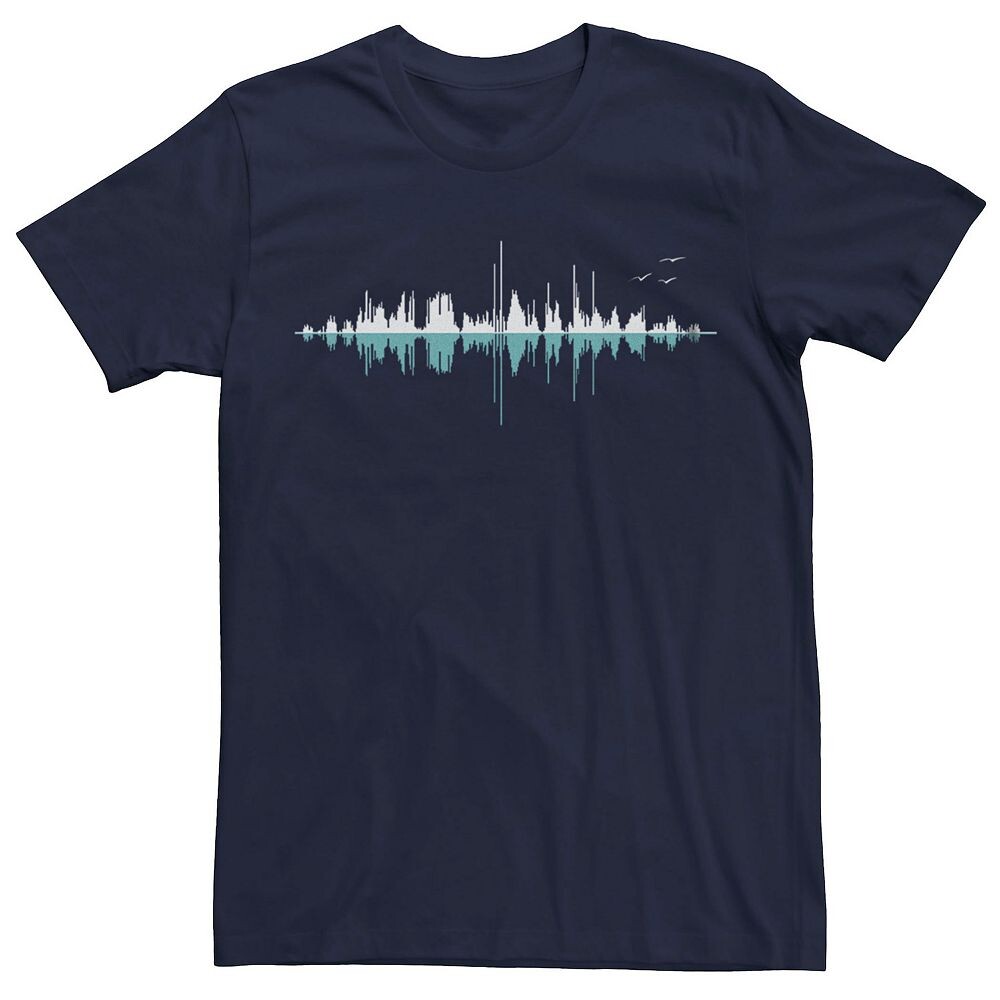 

Мужская футболка с рисунком Music City Soundscape Licensed Character, темно-синий