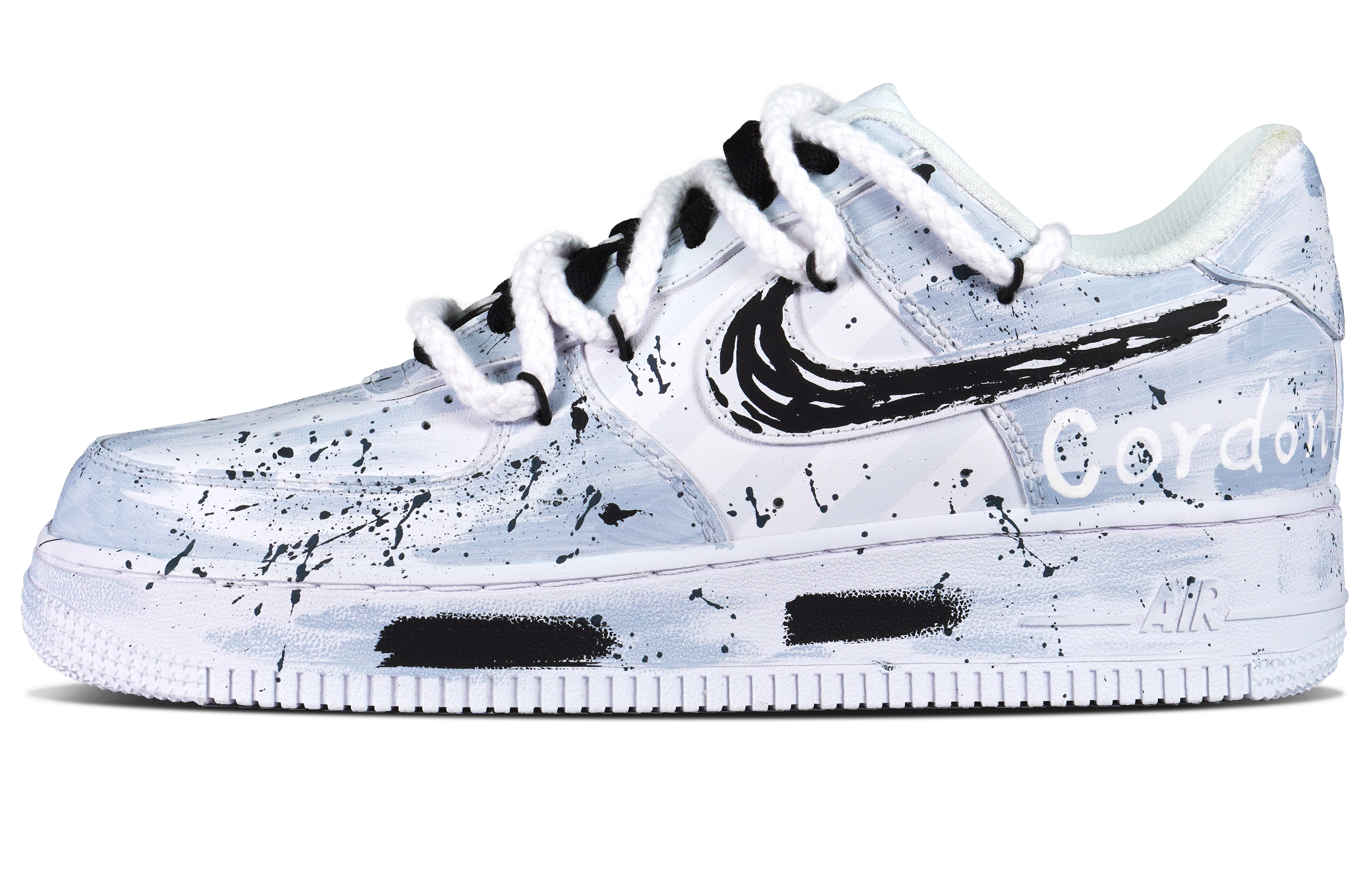 

Nike Кроссовки Air Force 1 с противоскользящим и износостойким балансом, низкие, для скейтбординга, мужские, белые, синие