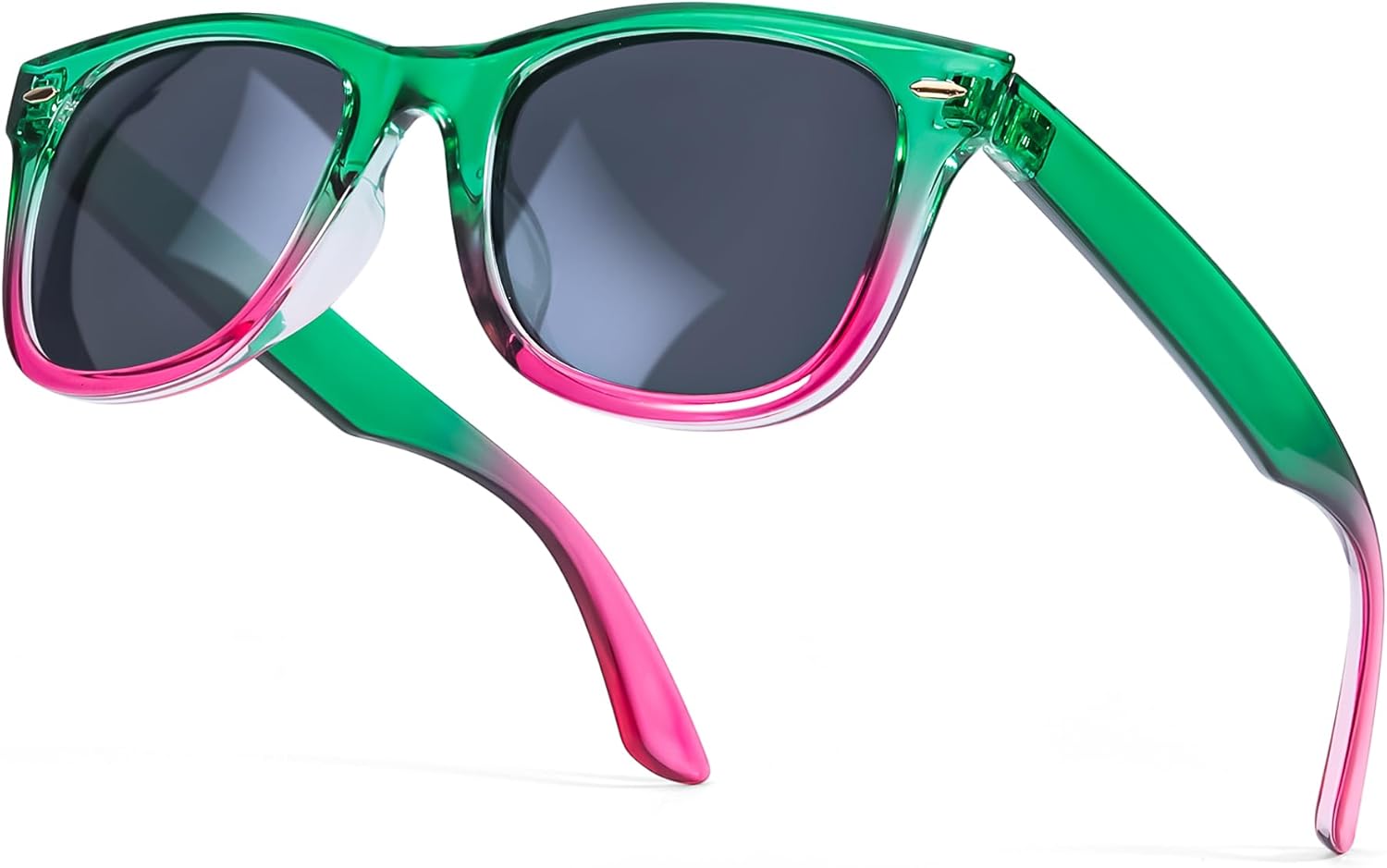 

Поляризованные солнцезащитные очки SIPHEW для женщин и мужчин - UV400, зеркальные, для пляжа, дизайнерские модные солнцезащитные очки унисекс, средний размер, B5 Green Pink Square Sunglasses