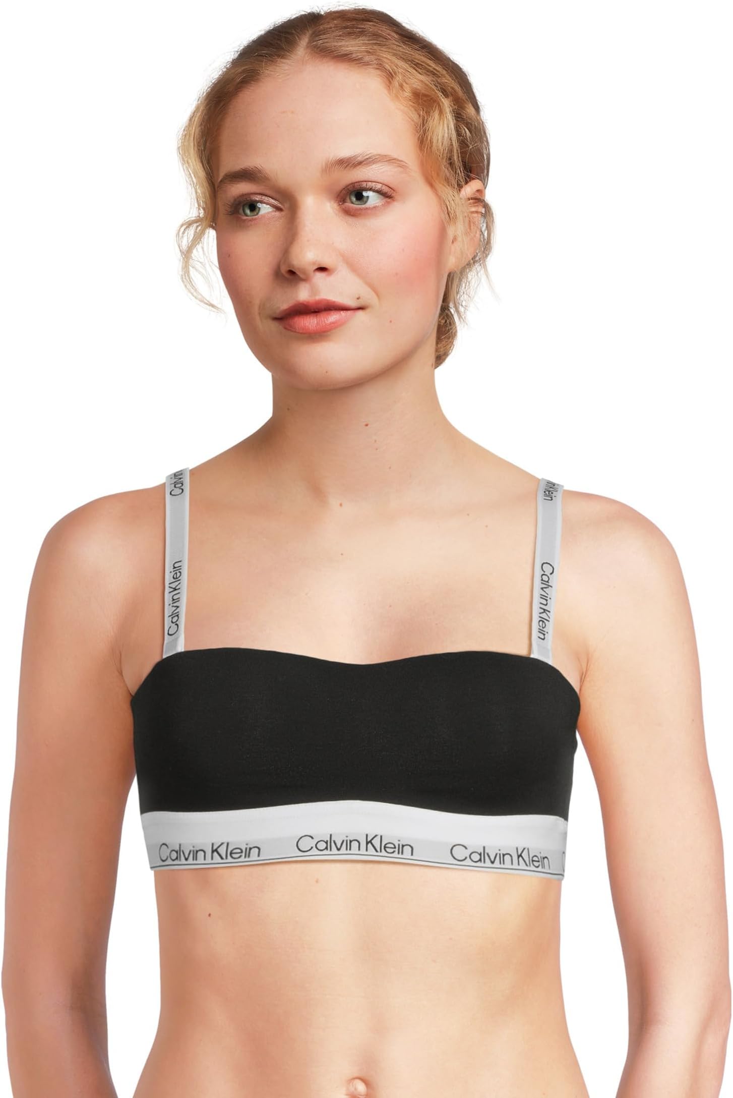 

Бюстгальтер Calvin Klein Underwear Icon Cotton Modal Lightly Lined Bandeau Bra, черный