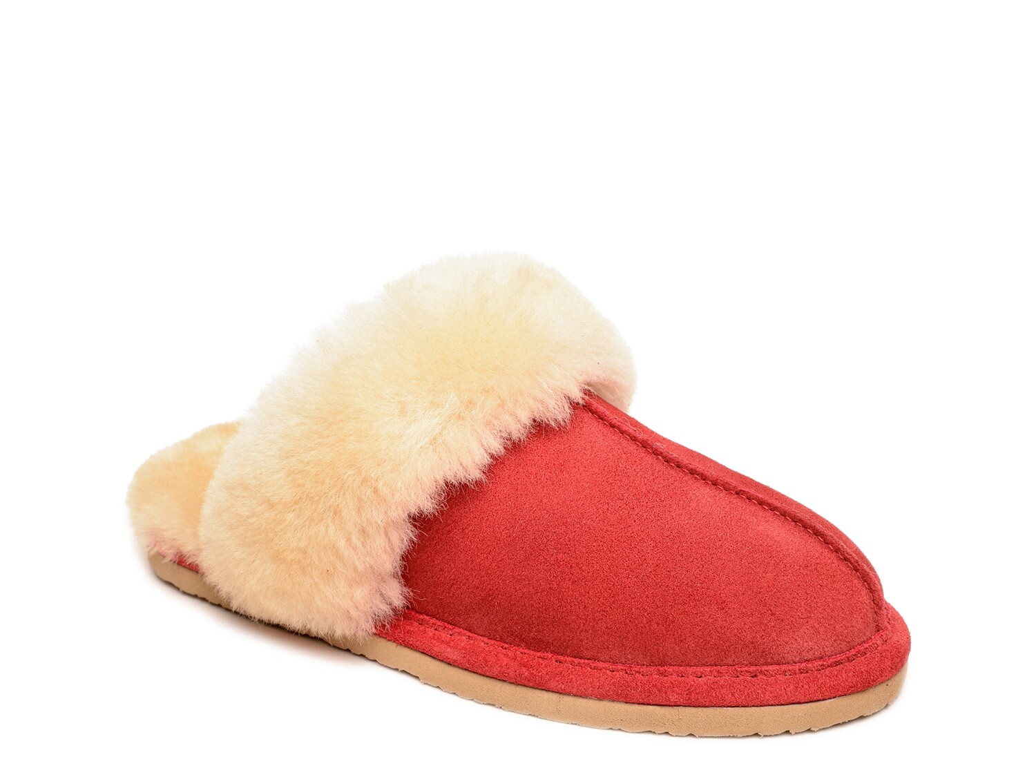 

Шлепанцы из овчины Миннетонка Minnetonka, красный