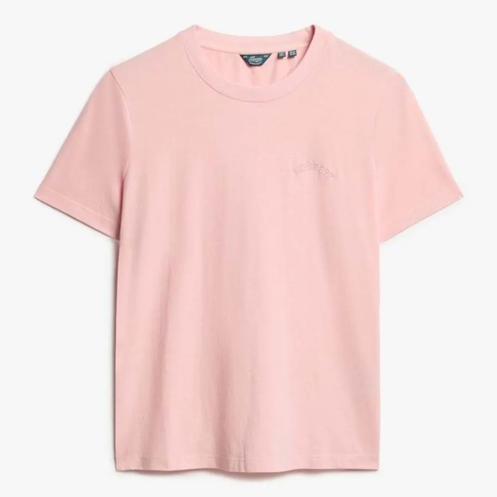 Футболка с коротким рукавом Superdry Essential Logo Emb, розовый — фото 3
