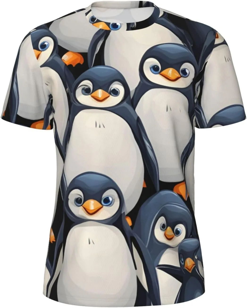 

Футболка мужская летняя с принтом пингвинов, легкая и дышащая SDFHU