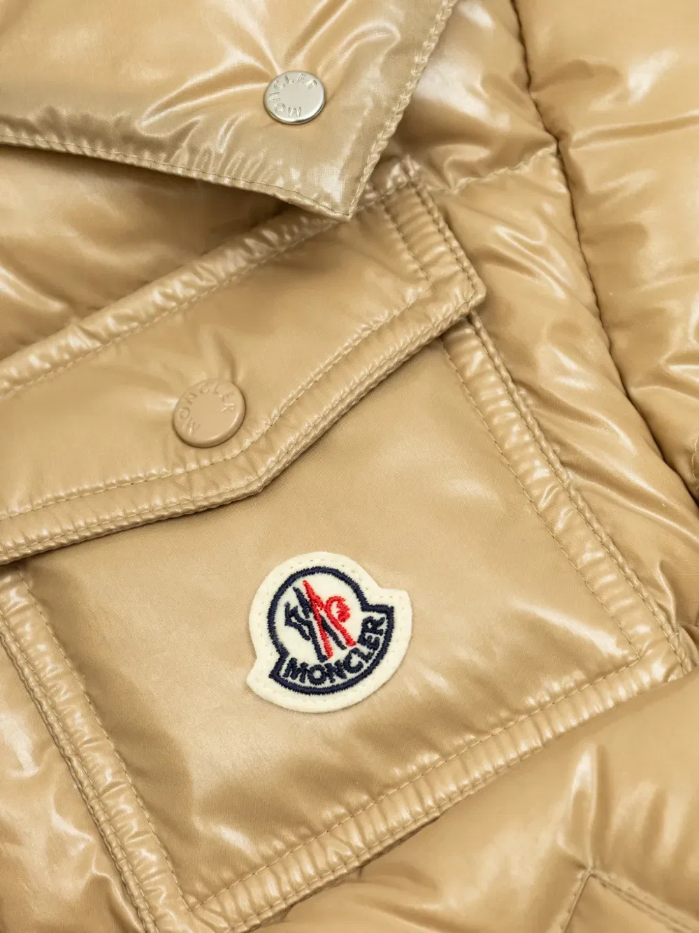 Куртка с капюшоном и карманами Moncler Enfant, нейтральный — фото 4