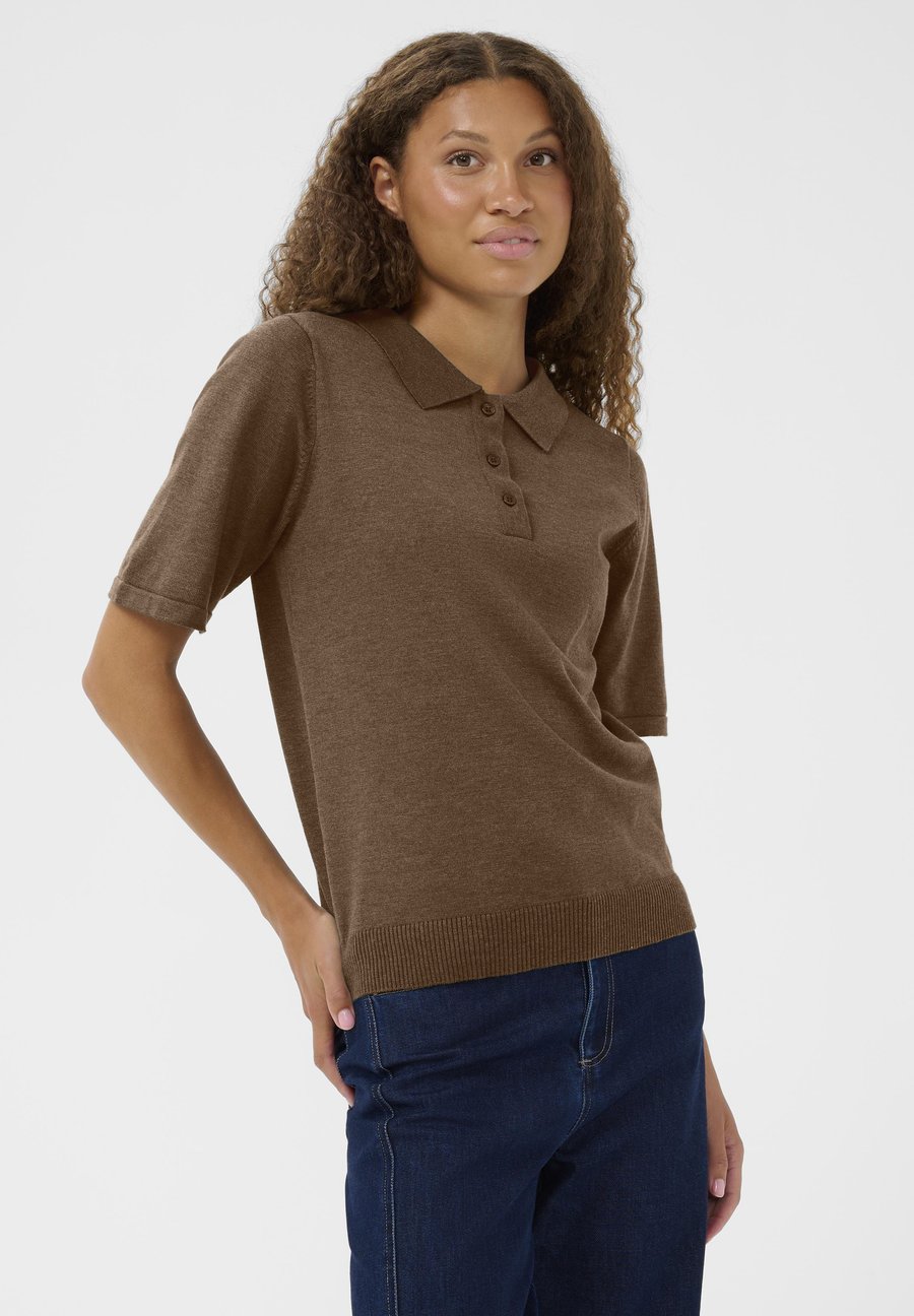 

Поло Saint Tropez Polo shirt, Fondue Fudge Melange/Sand