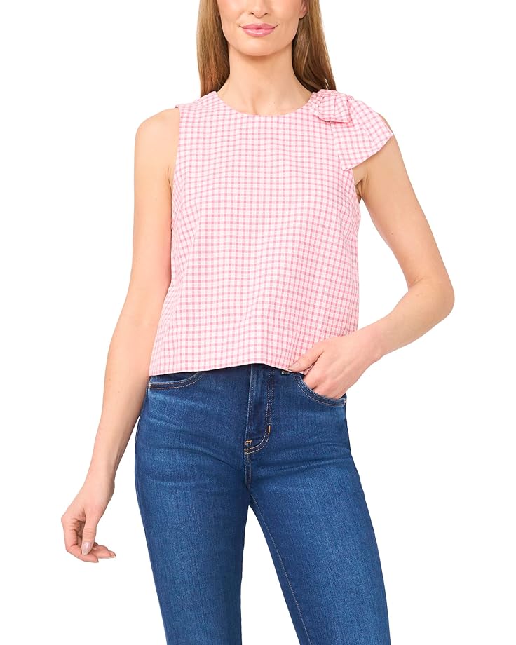 

Топ CeCe Sleevesless Crew Neck Top W/ Shoulder Bow, цвет Confetti