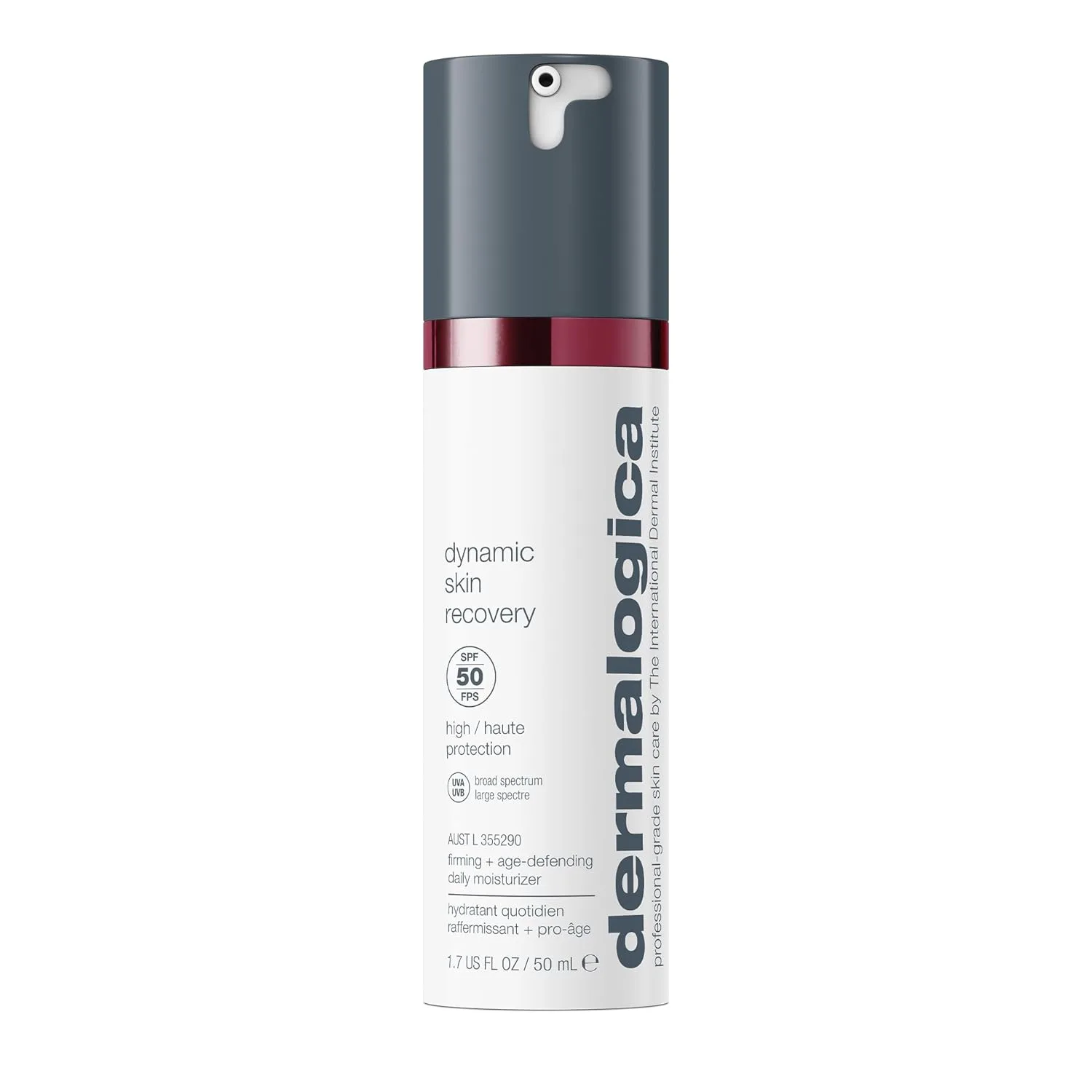 Dermalogica Dynamic Skin Recovery SPF50, увлажняющий солнцезащитный крем для лица против старения, средней плотности, нежирный, широкого спектра действия. 50 мл (1 шт.)
