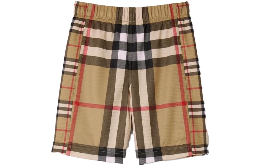 Шорты детские средней длины Burberry, хаки — фото 4