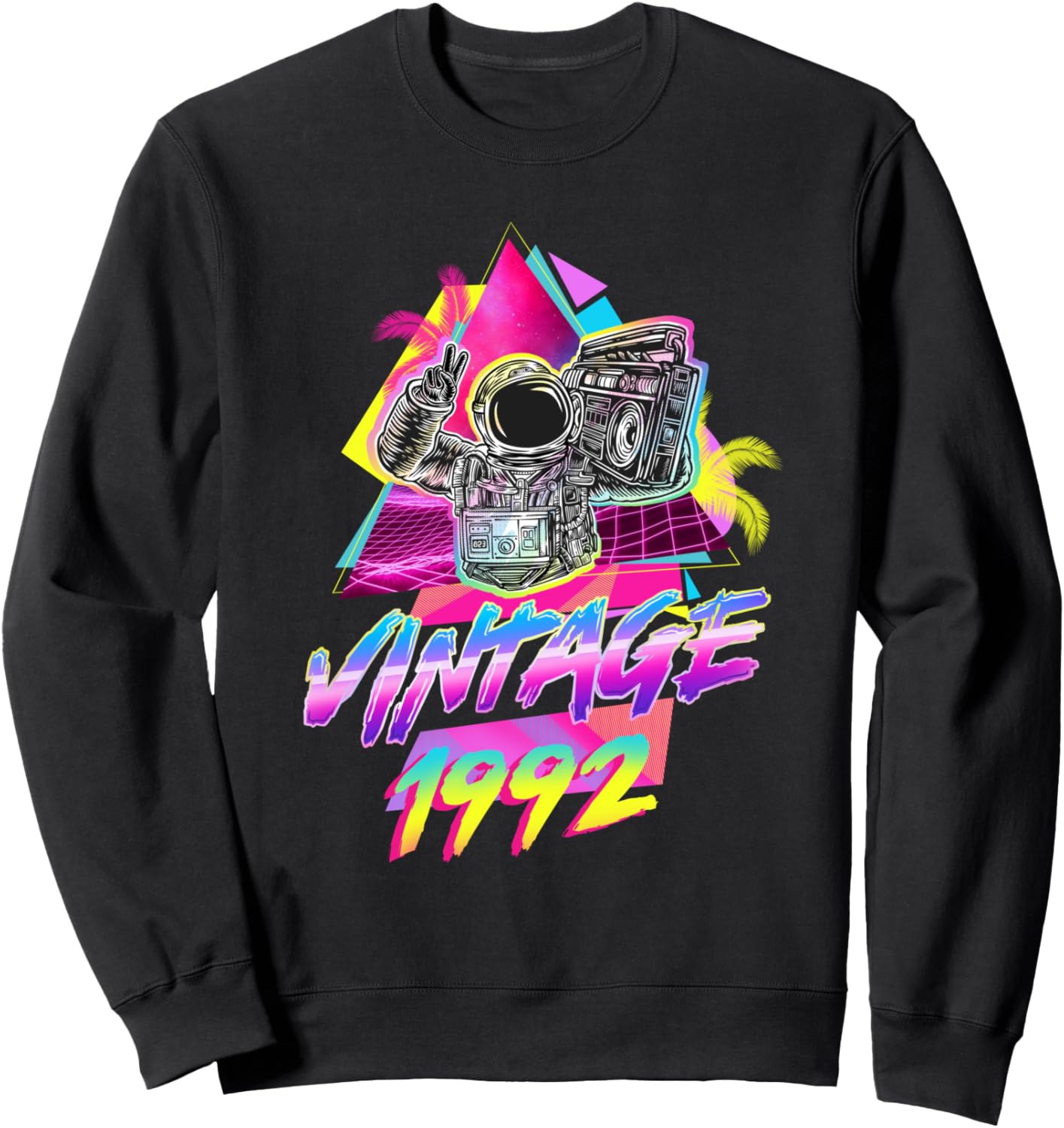 

Винтажная толстовка в стиле ретро 90-х, 1992 год, для вечеринки в стиле 90-х, на 32-й день рождения Nostalgic 90S Gear, черный