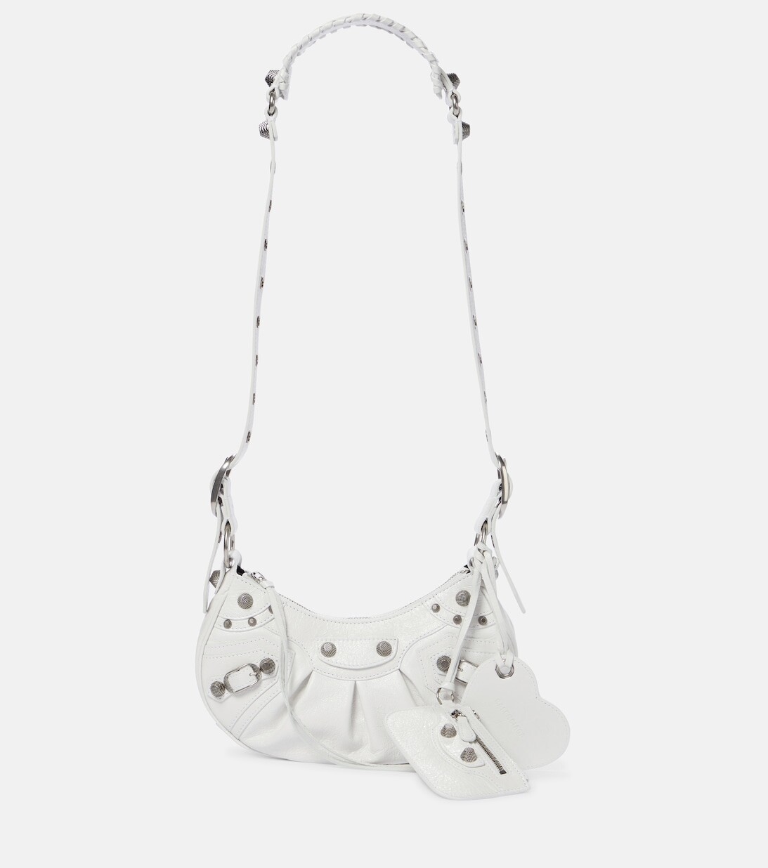 

Кожаная сумка через плечо Le Cagole XS Balenciaga, белый