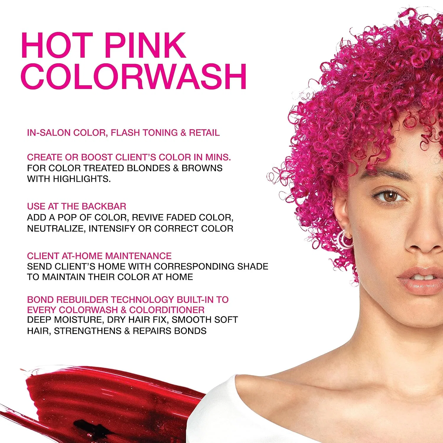 Шампунь-краситель Celeb Viral Extreme Hot Pink Colorwash Celeb Luxury — фото 2